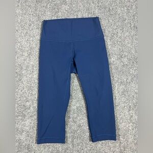 Lululemon Wunder Leggings Womens Size 6 Navy Blue Stretch